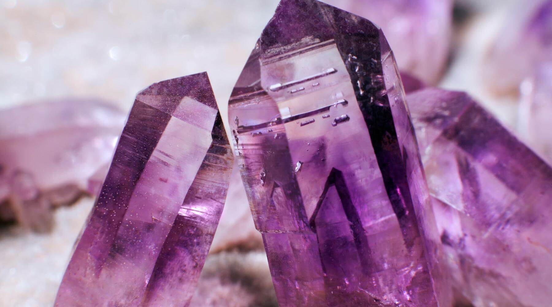 close up of amethyst gemstone