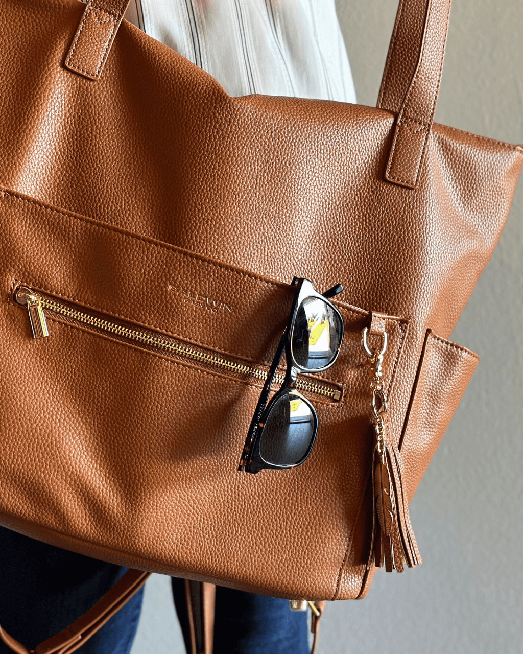 The Lillian Diaper Bag - Cognac