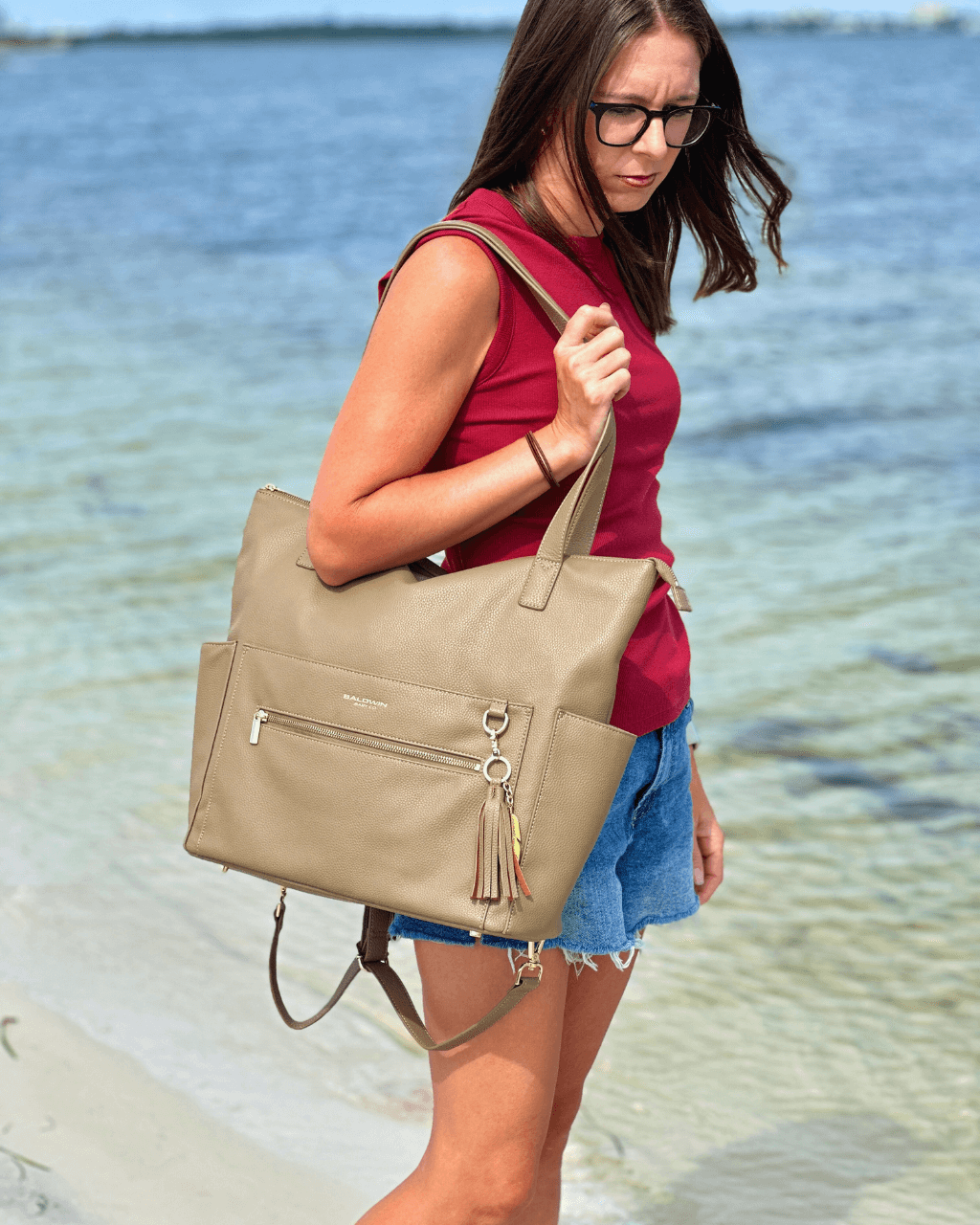 The Lillian Diaper Bag - Driftwood