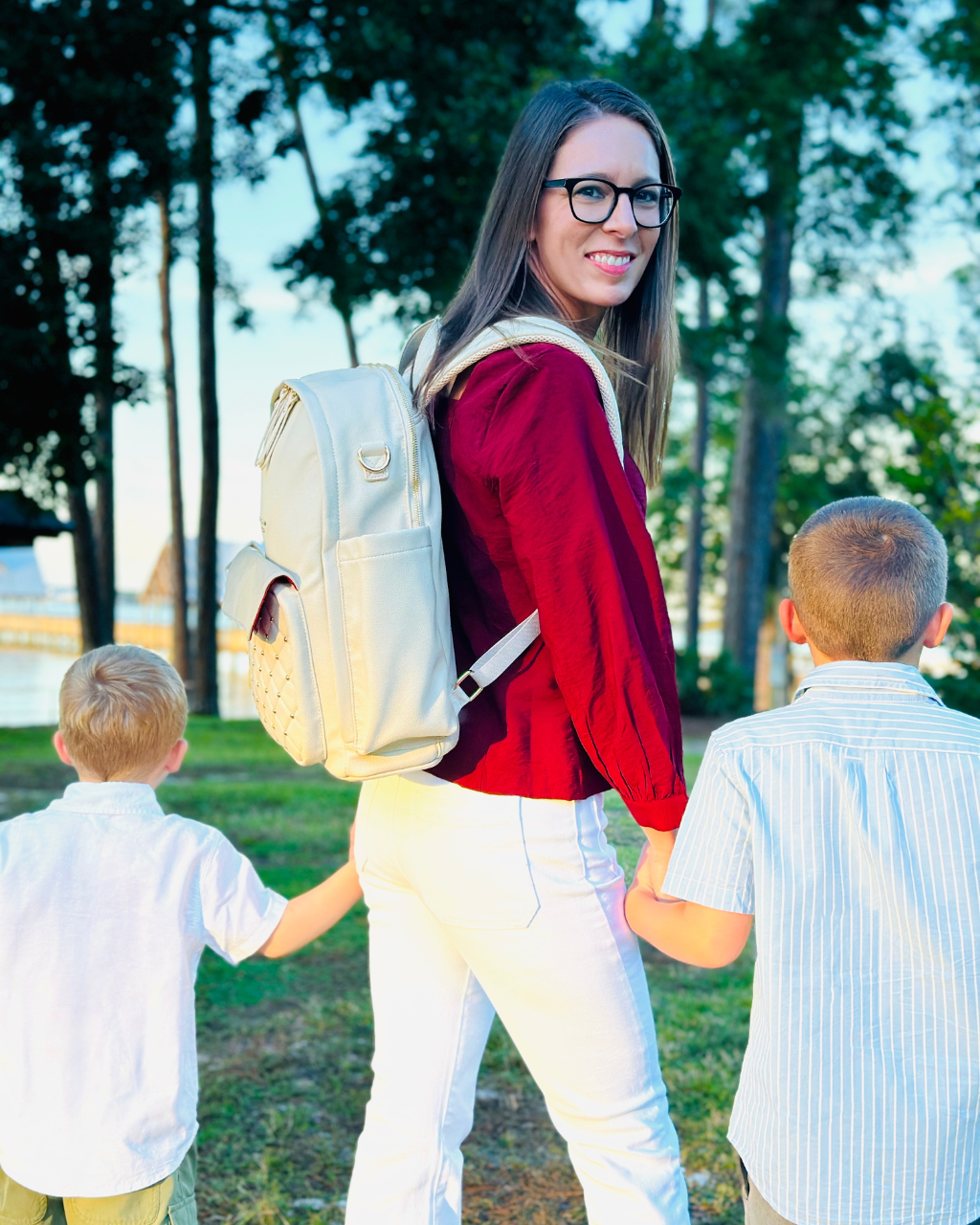 The Daphne Diaper Bag - Sandstone