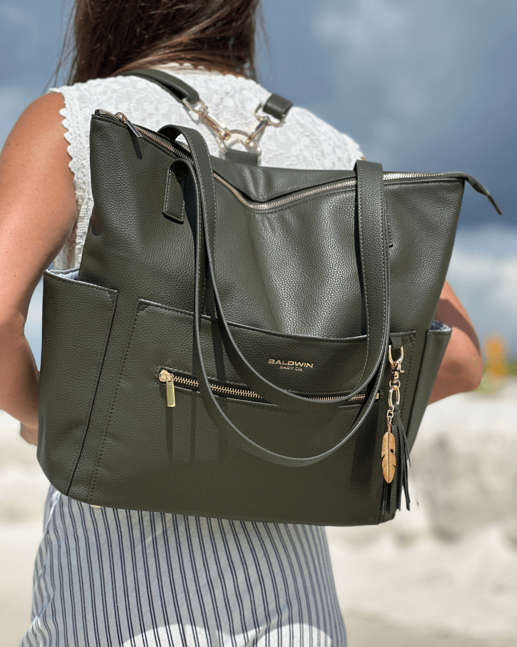 The Lillian Diaper Bag - Palmetto
