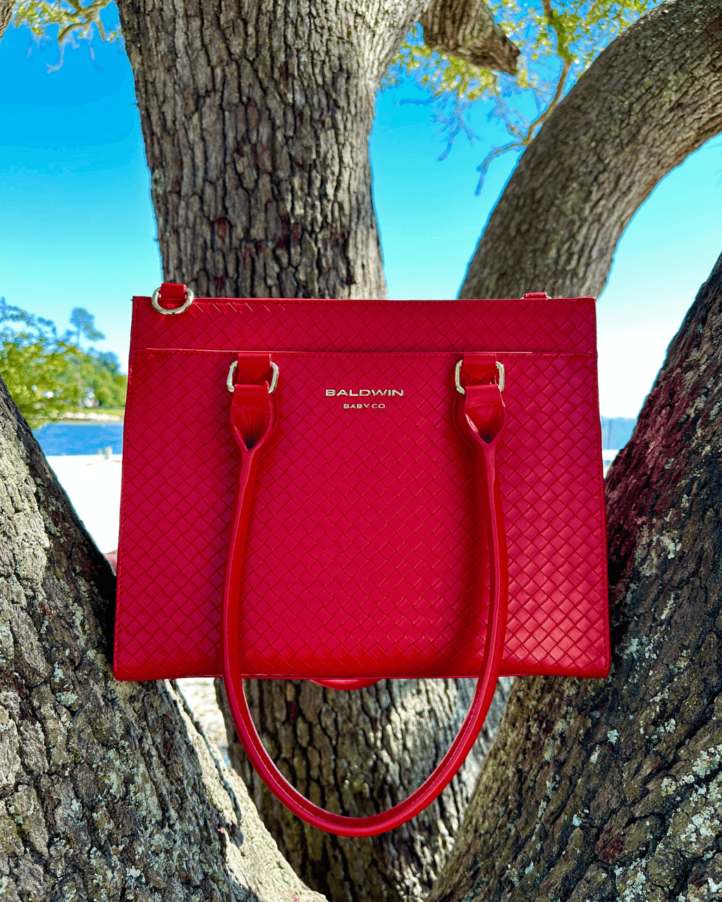 The Montrose Diaper Bag Tote - Cardinal