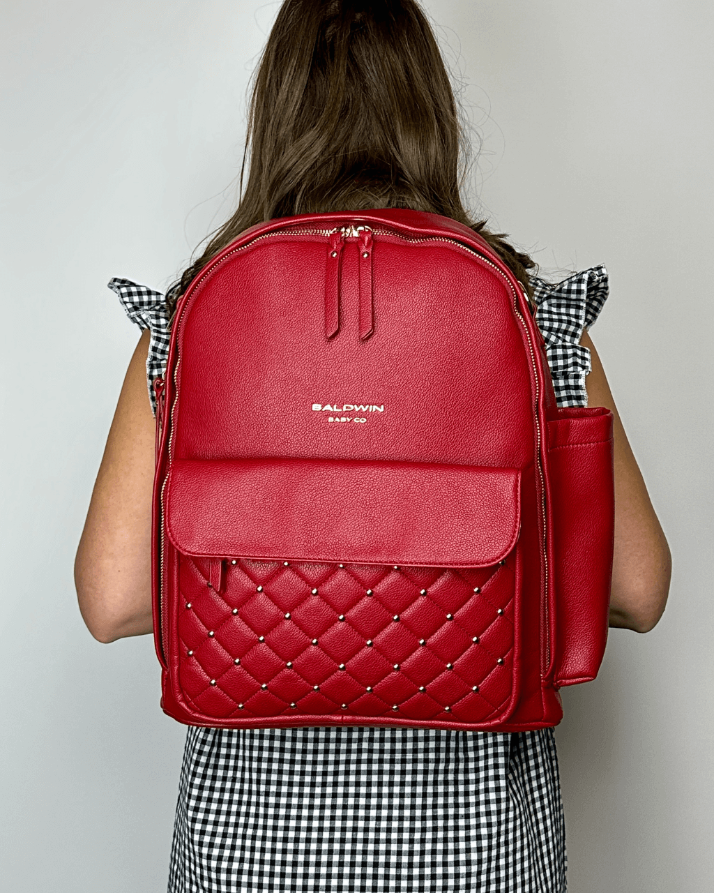 The Daphne Diaper Bag - Crimson
