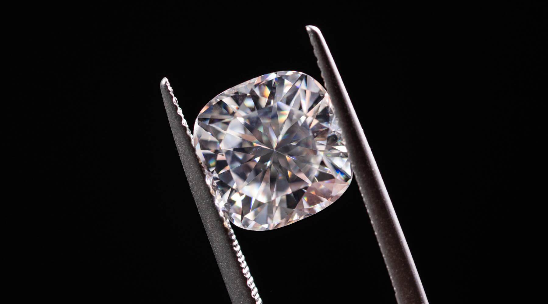 Close up of a diamond