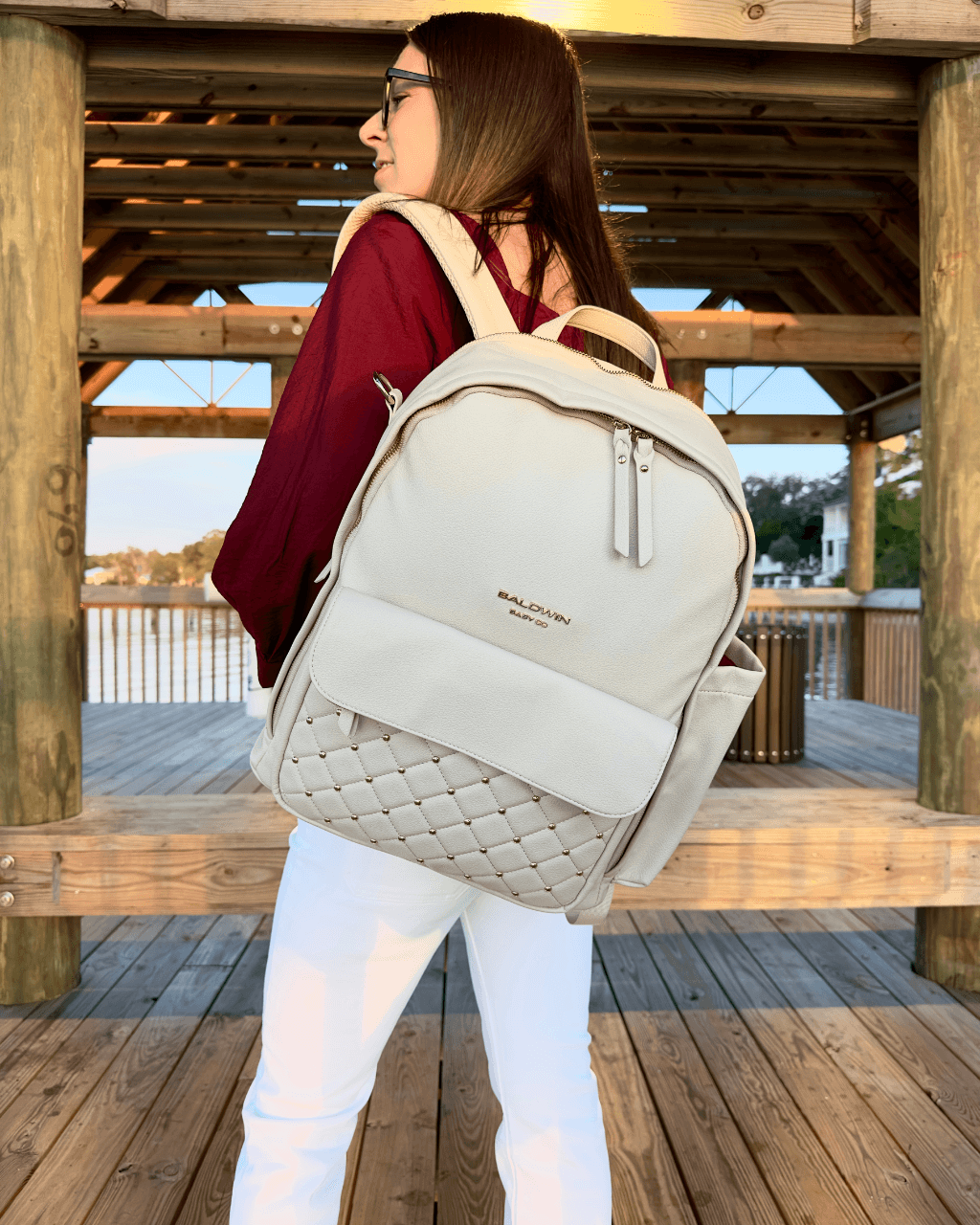 The Daphne Diaper Bag - Sandstone