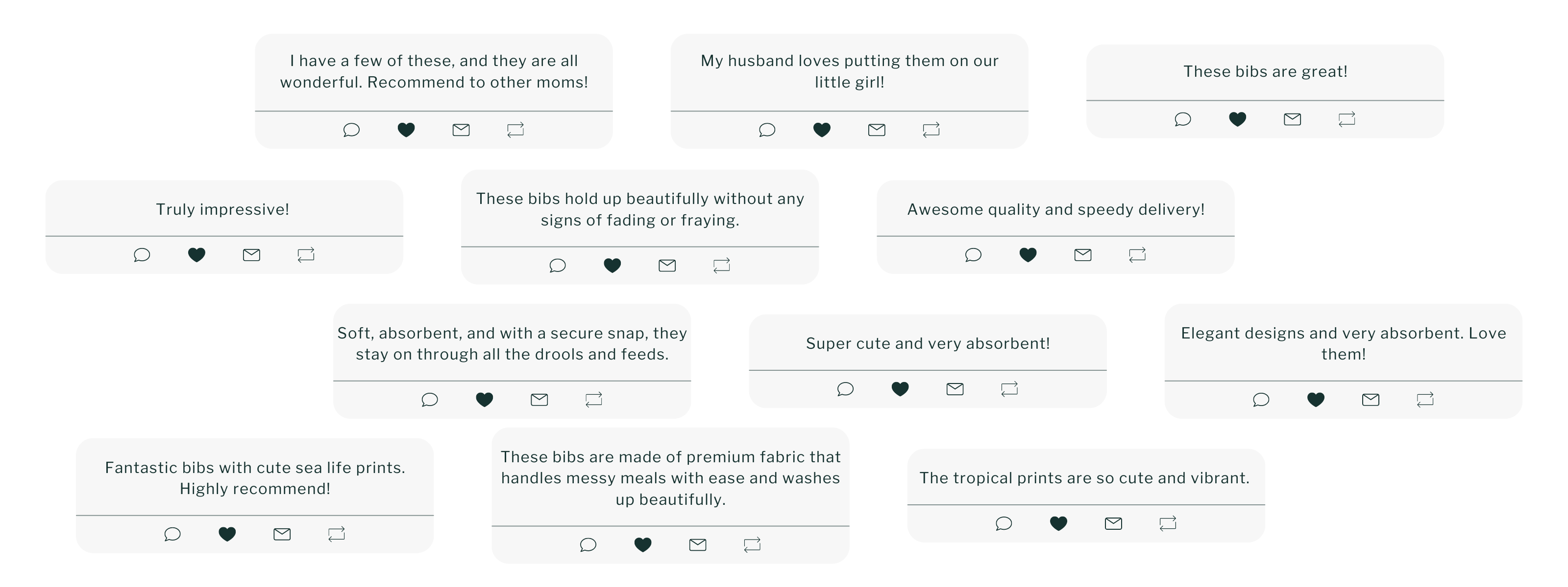 customer reviews for Baldwin Baby Co's baby bandana bibs