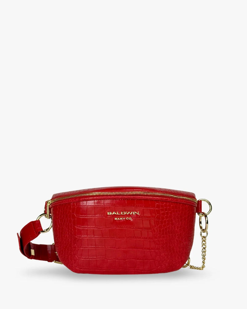cardinal redショルダーバッグ crossbody-belt-bag-red-ono-