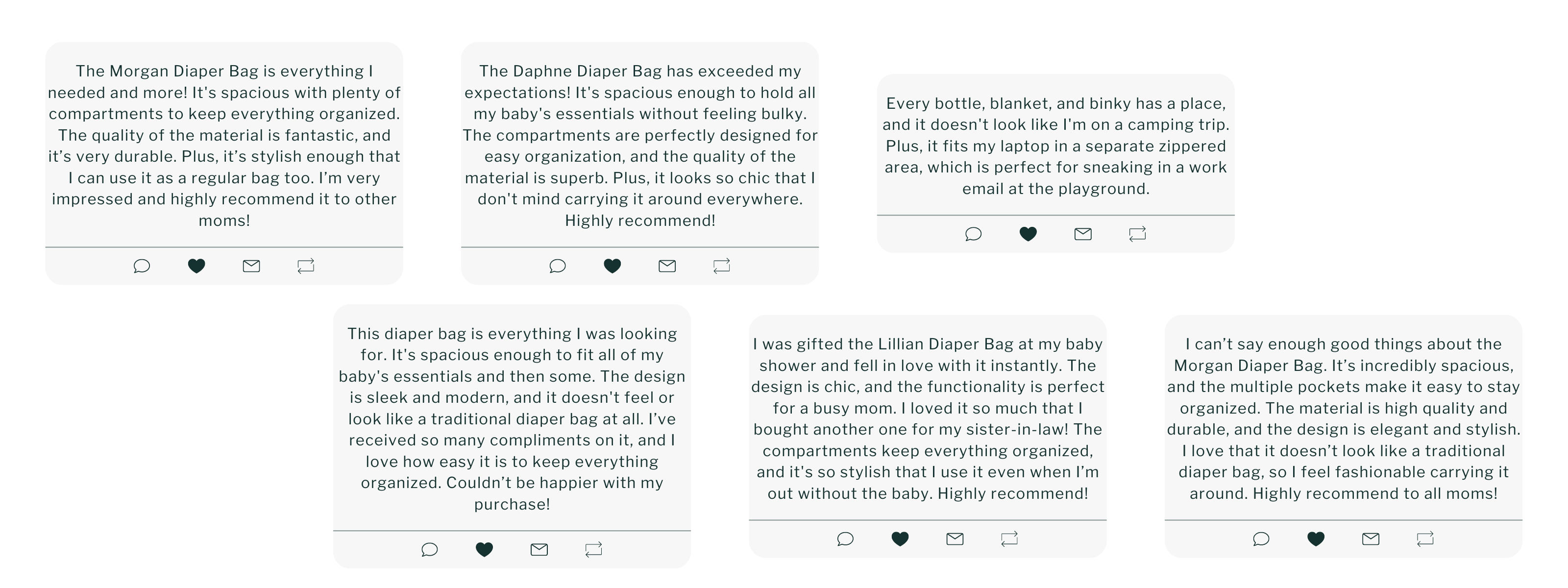 customer reviews for Baldwin Baby Co's diaper bags and diaper backpacks