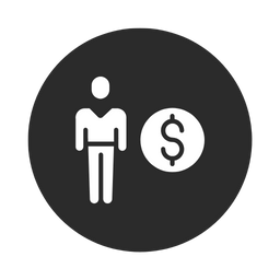 Person with dollar sign icon representing secure and flexible payment options